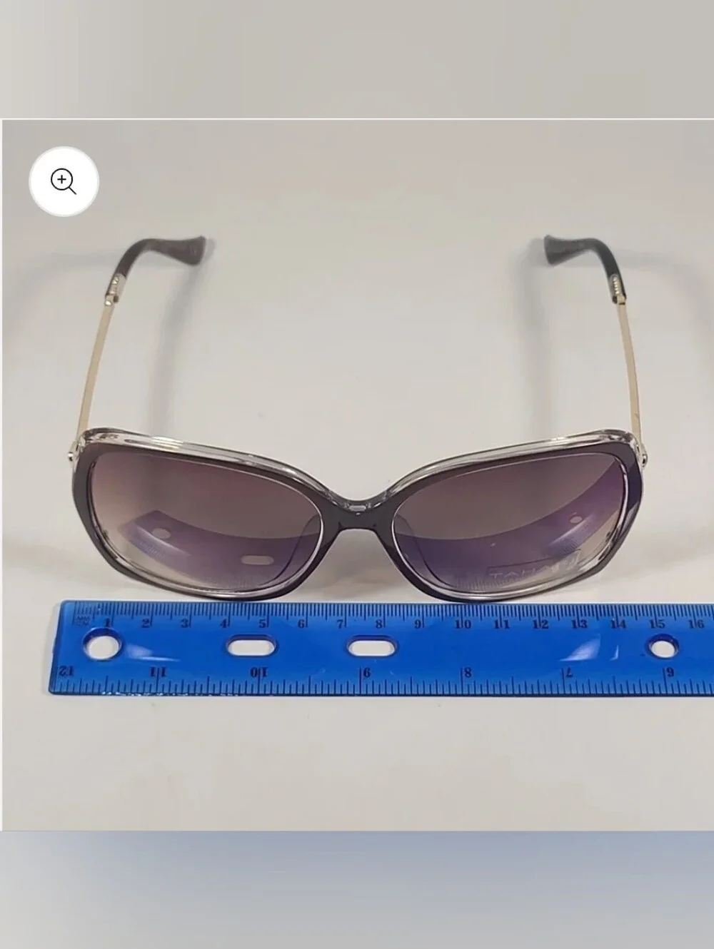 (Ew)Tahari Butterfly Vented Sunglasses Brown Gradient Lens TH724 BRN